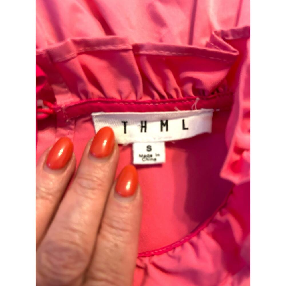 THML Pink Tiered Dress
 - Size S - Picture 3 of 14